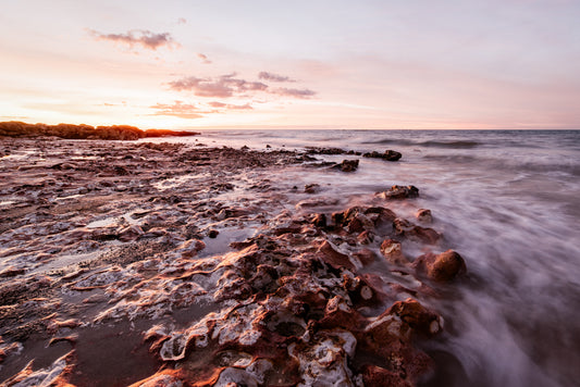 Last Light on the Rocks - Nightcliff Beach